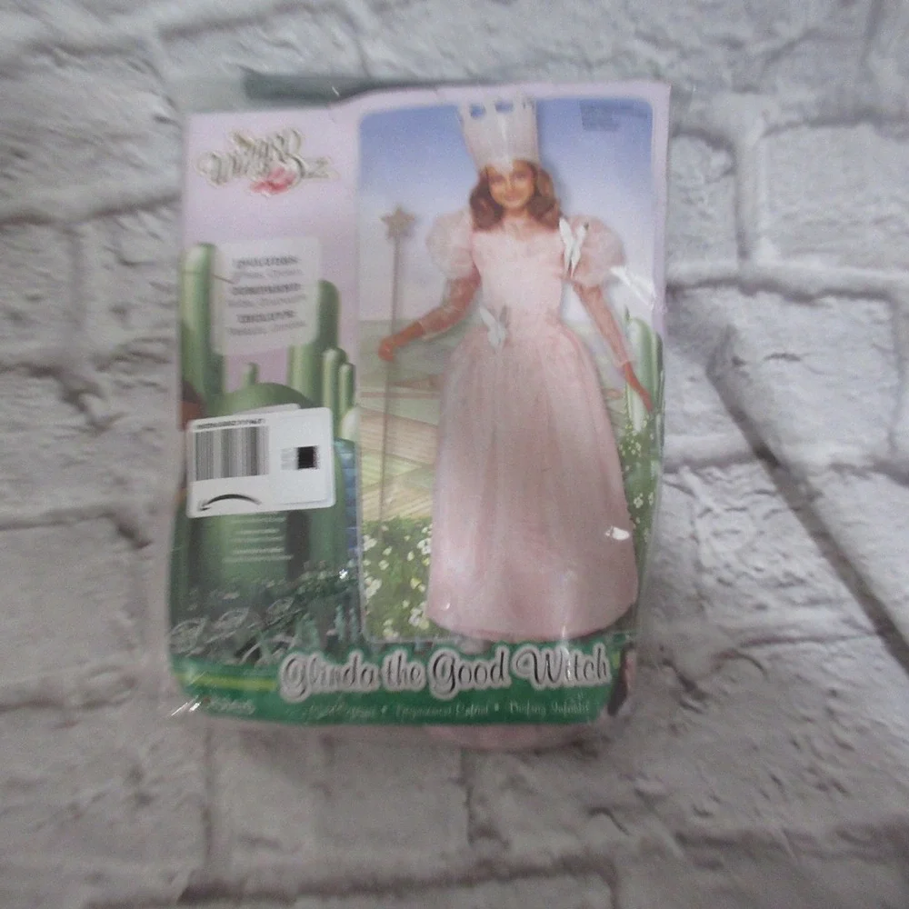 Rubies Glinda Good Witch Costume Kids Small 6 Pink New Wizard of Oz Dress Crown